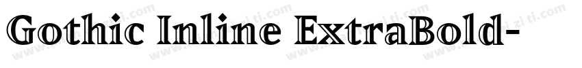 Gothic Inline ExtraBold字体转换